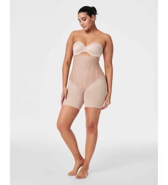 SPANX Shorts mit hoher Taille TotalContour Beige