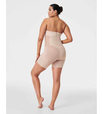 SPANX Shorts mit hoher Taille TotalContour Beige