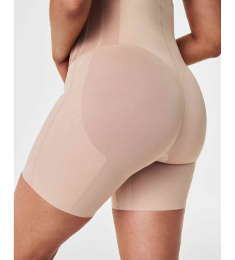 SPANX Shorts mit hoher Taille TotalContour Beige