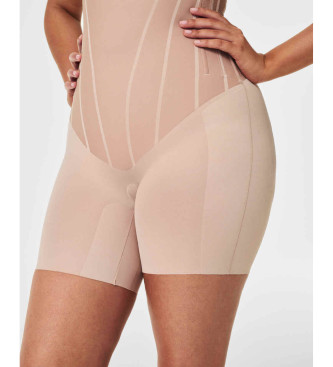 SPANX Shorts mit hoher Taille TotalContour Beige