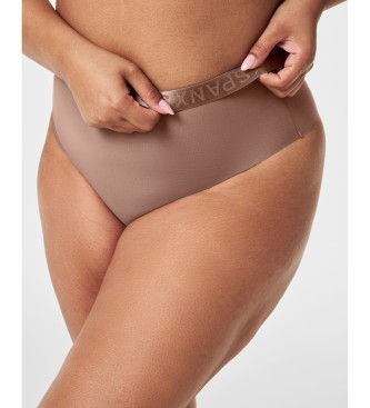 SPANX Brauner formgebender Tanga mit hoher Taille