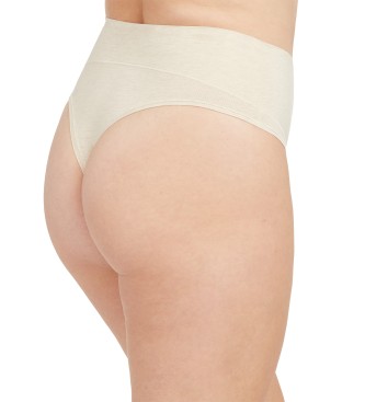 SPANX Beige cotton shaping thong
