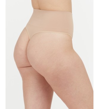 SPANX Beige high-waisted shaping thong