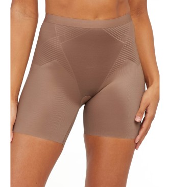 SPANX Body shaper panty girdle waist short leg brown - ESD Store