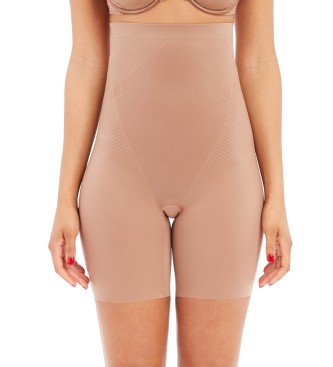 SPANX Brown high-waisted shaping thong - ESD Store fashion, footwear and  accessories - best brands shoes and designer shoes