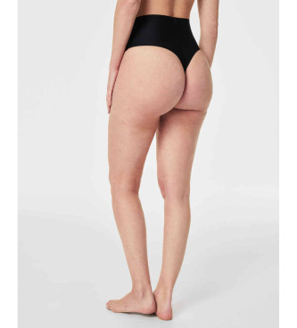 SPANX Schwarzer formgebender Tanga mit hoher Taille