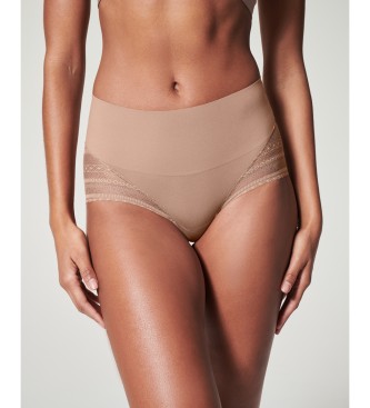 SPANX High-waisted brown lace panties - ESD Store fashion