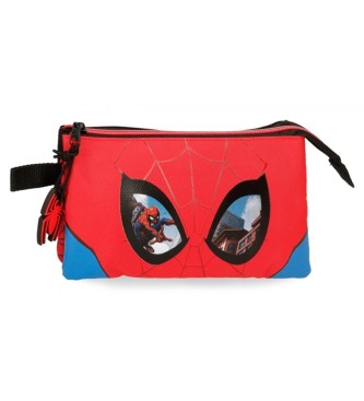 Disney Spiderman Protective Case three Compartments red -22x12x5cm