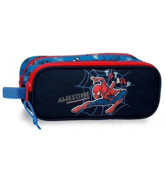 Joumma Bags Trousse  crayons Totally awesome Spiderman Totally awesome  deux compartiments bleu
