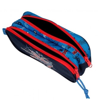 Joumma Bags Trousse  crayons Totally awesome Spiderman Totally awesome  deux compartiments bleu