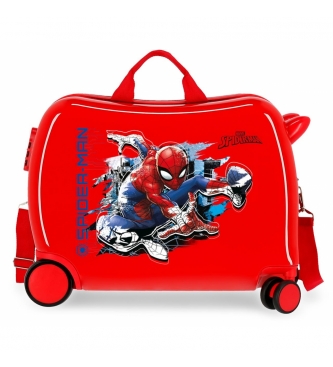 Joumma Bags Suitcase with 2 multidirectional wheels Spiderman Geo red -38x50x20cm