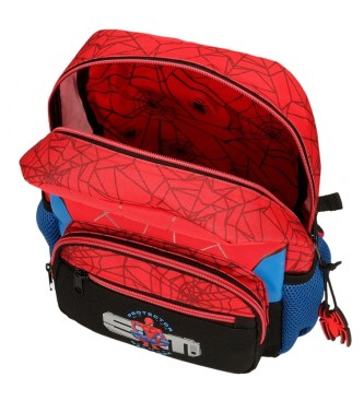 Joumma Bags Spiderman Protector rugzak met rode trolley