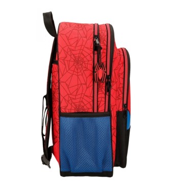 Disney Mochila  Spiderman Protector adaptable Dos Compartimentos rojo -30x40x13cm-