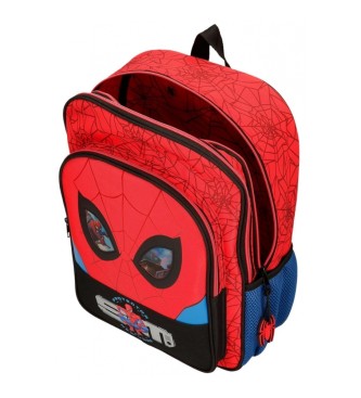 Disney Rucksack Spiderman Adaptable Protector Zwei Fcher rot -30x40x13cm