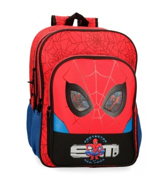 Disney Rugzak Spiderman beschermer twee compartimenten rood -30x40x13cm
