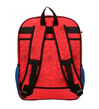 Disney Mochila Spiderman Protector Dos Compartimentos rojo -30x40x13cm-