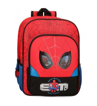 Disney Plecak szkolny Spiderman Protector przystosowany do wózka czerwony -30x38x12cm