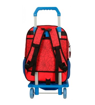 Disney Zaino Spiderman Protector School con carrello rosso -30x38x12-
