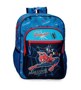 Joumma Bags Totally awesome Spiderman Totally awesome Schulrucksack 40cm anpassbar an Trolley blau