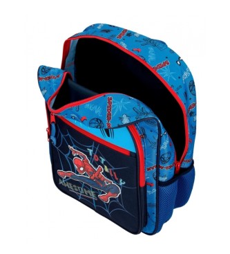 Joumma Bags Totally awesome Spiderman Totally awesome school backpack 40cm adaptable to trolley blue
