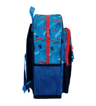 Joumma Bags Totally awesome Spiderman Totally awesome sac  dos scolaire 40cm adaptable au trolley bleu