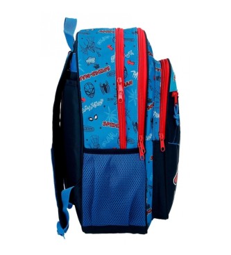 Joumma Bags Spiderman Totally Awesome School Backpack 42cm Two Compartment Trolley Attachable Backpack Blue