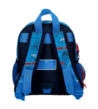 Joumma Bags Totally awesome Spiderman preschool backpack adaptable to trolley blue