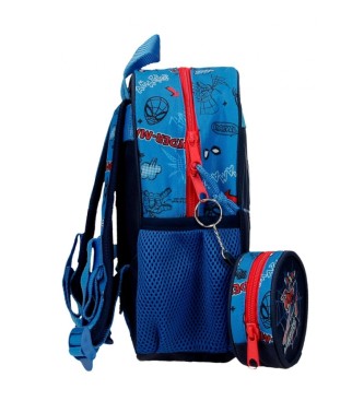 Joumma Bags Totally awesome Spiderman preschool backpack adaptable to trolley blue