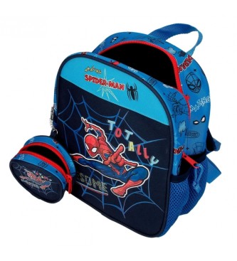 Joumma Bags Totally awesome Spiderman preschool backpack with trolley blue