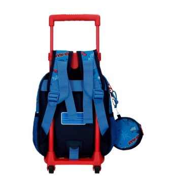 Joumma Bags Total genialer Spiderman Vorschulrucksack mit Trolley blau