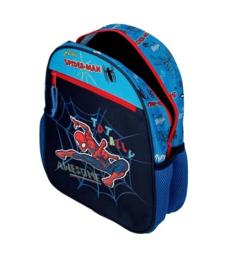 Joumma Bags Totally awesome Spiderman Rucksack 33cm mit Trolley blau