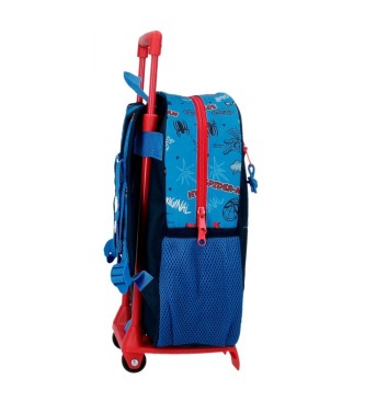 Joumma Bags Totally awesome Spiderman backpack 33cm with trolley blue