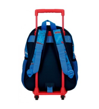 Joumma Bags Sac  dos Spiderman 33cm avec trolley bleu