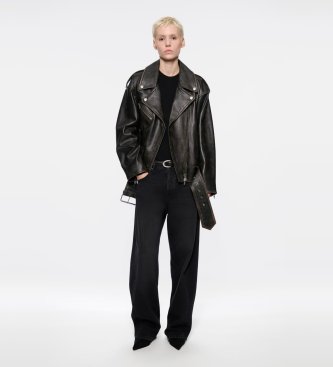 Stand Studio Isobelle Biker læderjakke sort