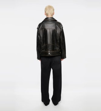 Stand Studio Isobelle Biker læderjakke sort