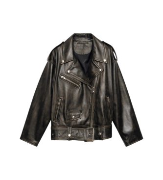 Stand Studio Isobelle Biker læderjakke sort