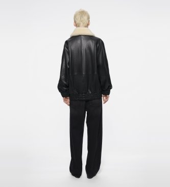 Stand Studio Veste en cuir Tobie noir