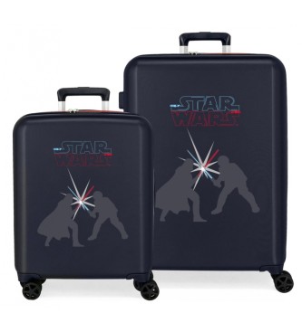 Disney Set valigia rigida Star Wars Swords 55-70 cm blu scuro