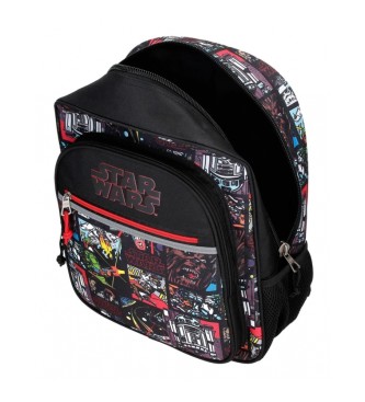 Joumma Bags Star Wars Galactic Team voziček, ki ga je mogoče pritrditi na šolski nahrbtnik, črn