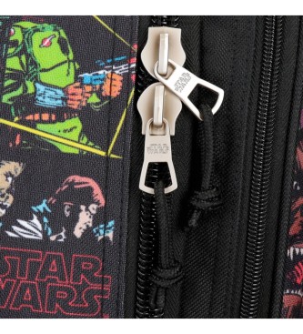 Joumma Bags Star Wars Galactic Team Rucksack Zwei Fcher Trolley aufsetzbarer Rucksack schwarz