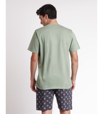 Disney Mandalorian Grogu pižama s kratkimi rokavi zelena