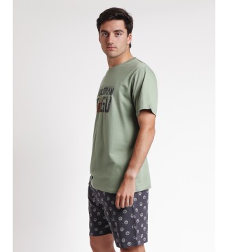 Disney Mandalorian Grogu Short Sleeve Pyjamas green