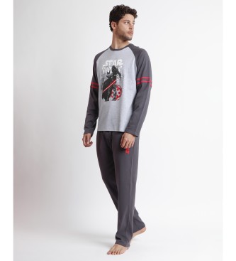 Disney Pyjama Darth Vader Grijs met lange mouwen