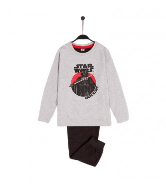 Disney Szara piżama z długim rękawem Darth Vader