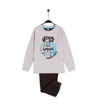 Disney Szara piżama z długim rękawem Stormtrooper