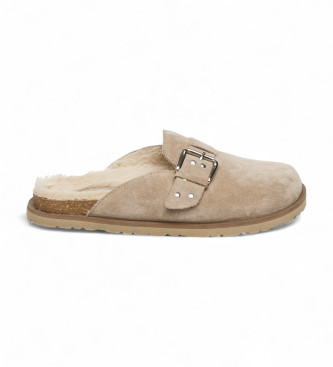 Steve Madden Zuecos de Piel Evergreen taupe