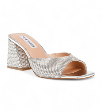 Steve Madden Silver Glowing-R Heeled Sandals
