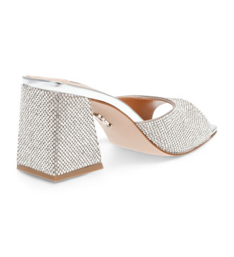 Steve Madden Silver Glowing-R Heeled Sandals