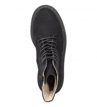 Steve Madden Skylar black leather ankle boots -platform height: 5cm