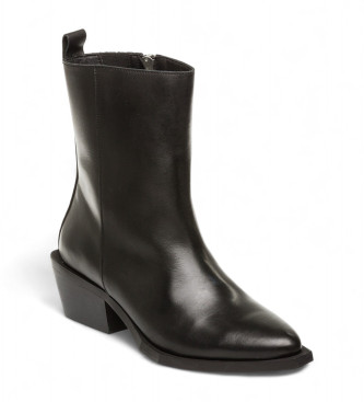 Steve Madden Xylena Leather Ankle Boots preto